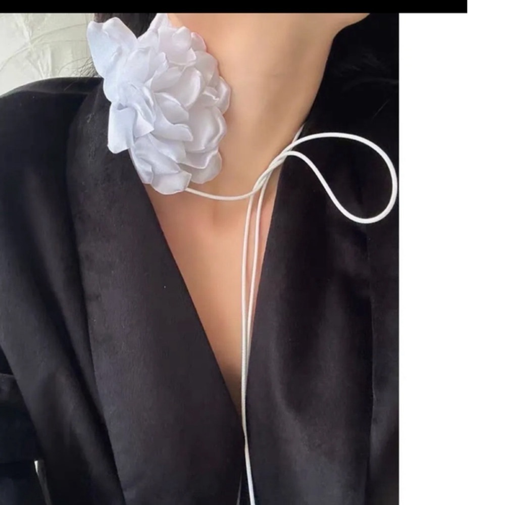 👉 Brand NEW Big Flower Choker Wedding Bridal Tie Necklace Fashion Statemen… - Picture 2 of 4